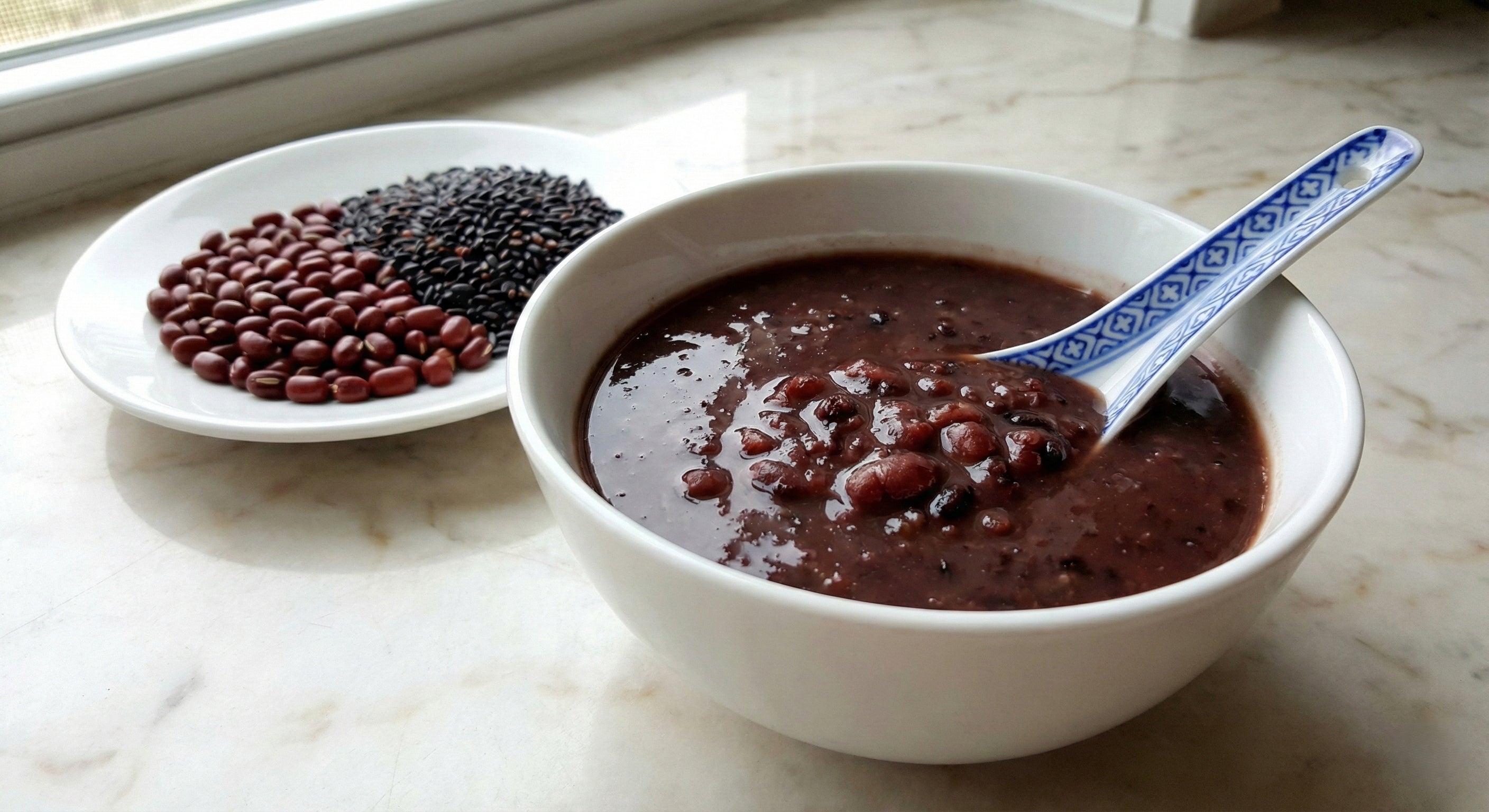Kotashima azuki red beans close up raw uncooked red bean tong sui sweet soup ingredient