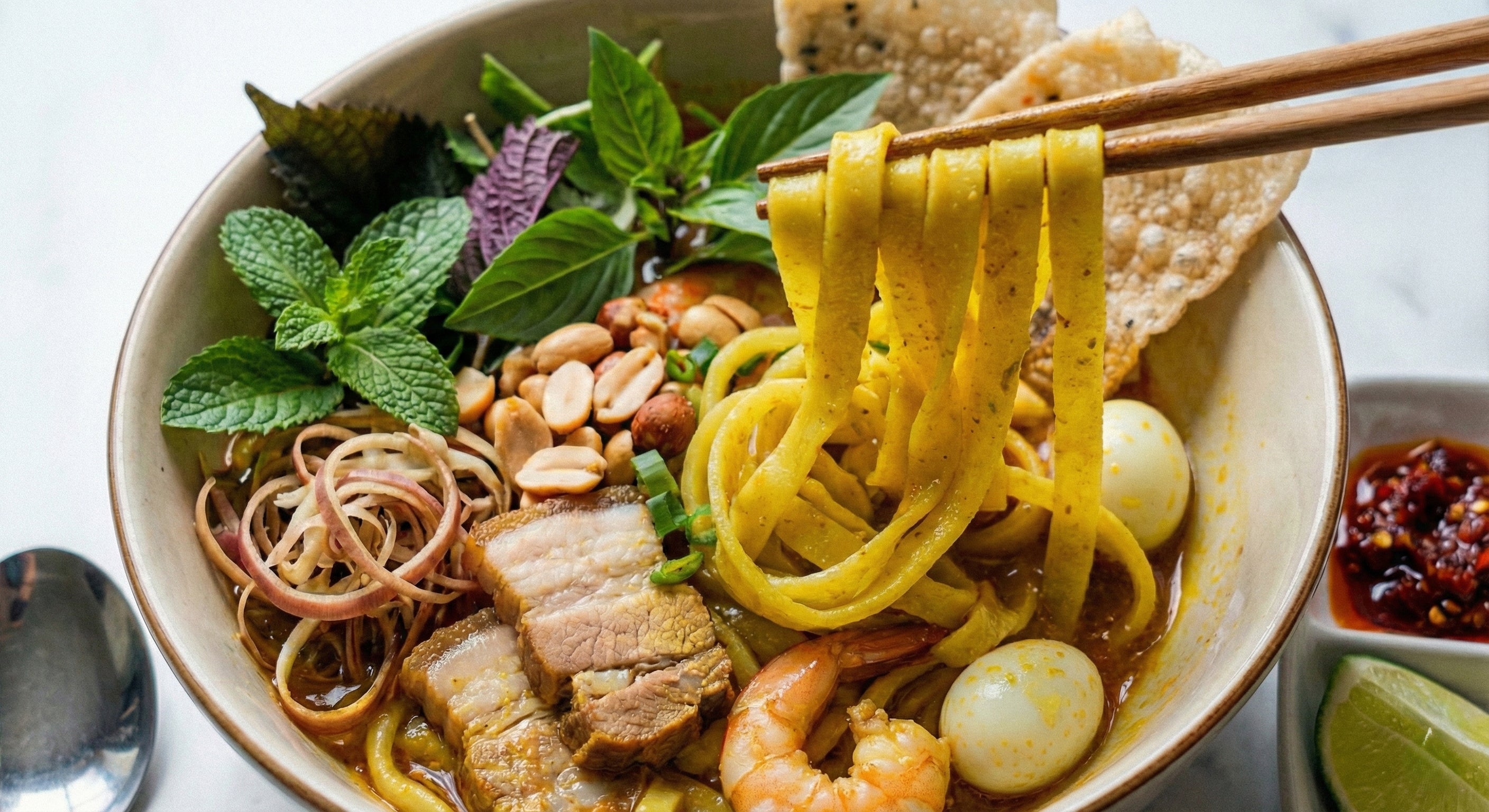 Oldman Que Huong Mi Quang 10 oz 20 oz tumeric noodle